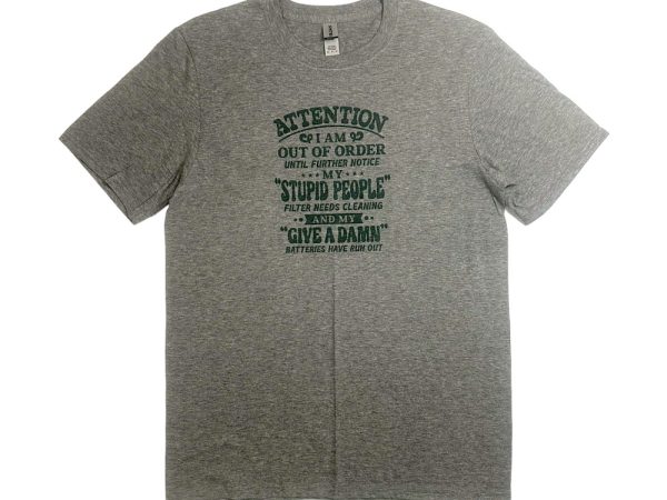 Product Image and Link for Attention Graphic T-shirt Heather Gray