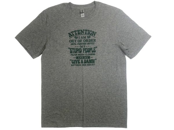 Product Image and Link for Attention Graphic T-shirt Heather Gray