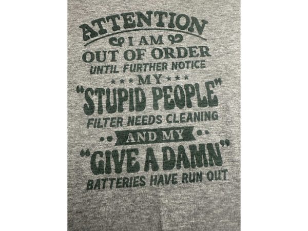 Product Image and Link for Attention Graphic T-shirt Heather Gray