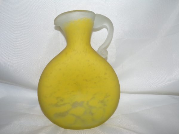 Product Image and Link for Lovely TADEUSZ SZYMANSKI Polish Yellow Splatter Frosted Ewer