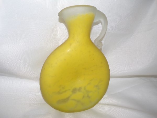 Product Image and Link for Lovely TADEUSZ SZYMANSKI Polish Yellow Splatter Frosted Ewer