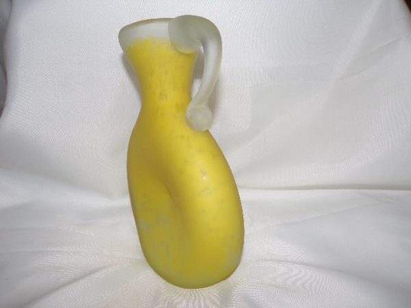 Product Image and Link for Lovely TADEUSZ SZYMANSKI Polish Yellow Splatter Frosted Ewer