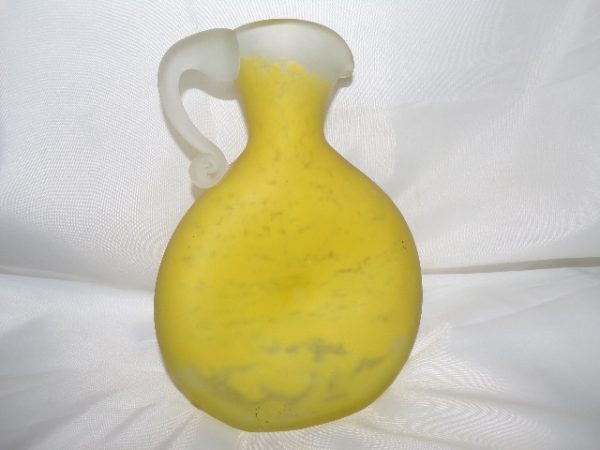 Product Image and Link for Lovely TADEUSZ SZYMANSKI Polish Yellow Splatter Frosted Ewer