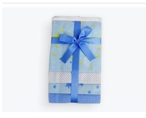 Product Image and Link for Bambini Blue Receiving Blanket 4-Pack