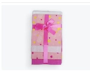 Product Image and Link for Bambini Pink Receiving Blanket 4-Pack