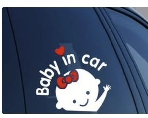 Product Image and Link for Cartoon Car Decal -Girl