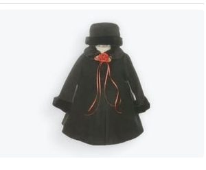 Product Image and Link for Fleece Cape baby Coat with hat 12-18M blk