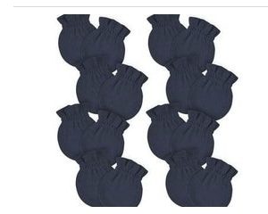 Product Image and Link for GB baby No Scratch Navy Mittens 8-Pack