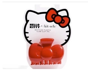 Product Image and Link for Hello Kitty X KITSCH Recycled Plastic Bow Shape Medium Hair Clips