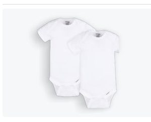 Product Image and Link for 2-Pack Baby Neutral White Short Sleeve Onesies® Bodysuits 0-3M