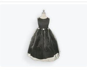 Product Image and Link for Organza Rosebud & Ribbon Girls Dress