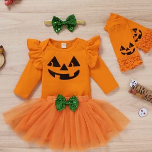 Product Image and Link for 3PCS Halloween Baby set 0-3 MONTHS