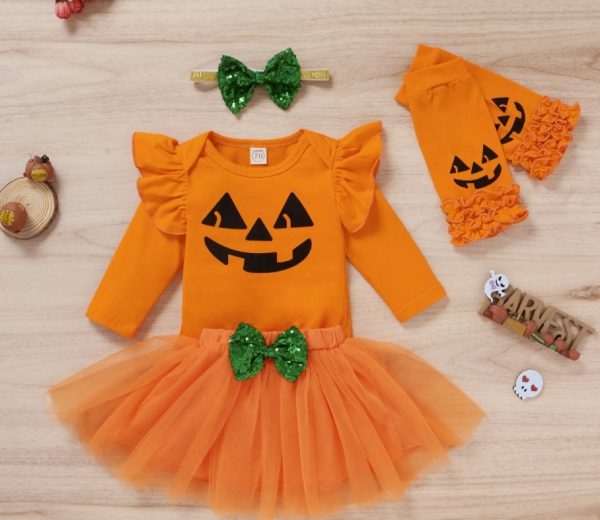 Product Image and Link for 3PCS Halloween Baby set 0-3 MONTHS