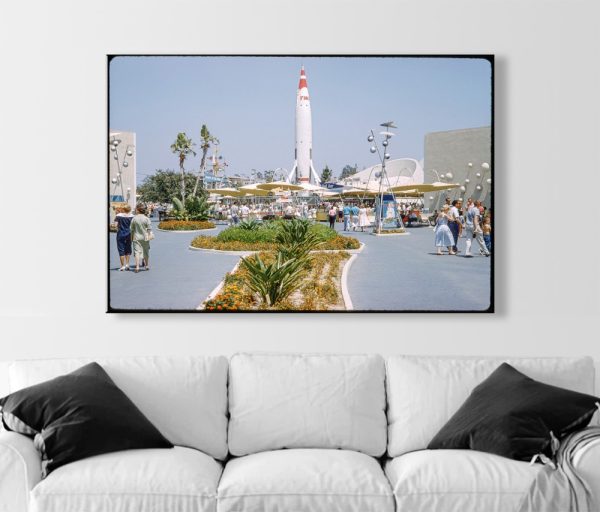 Product Image and Link for Old Disneyland Photo Print at Tomorrowland as Wall Decor for Home or Office