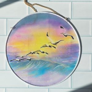 Product Image and Link for 8″ Silk Suncatcher – “Soaring”