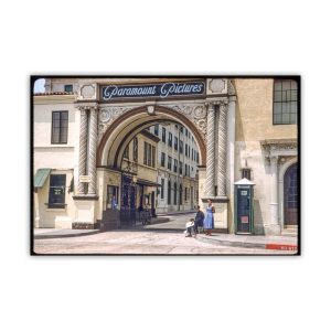 Product Image and Link for Paramount Studios Vintage Photo at Bronson Gate – Historic Hollywood Art Print | California Movie Studio Wall Art