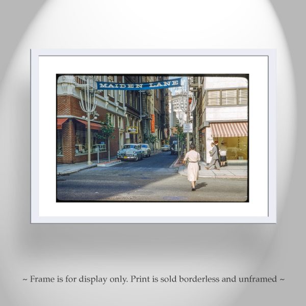 Product Image and Link for Vintage Maiden Lane San Francisco Street Photograph – Historic City Art Print | Nostalgic California Wall Art