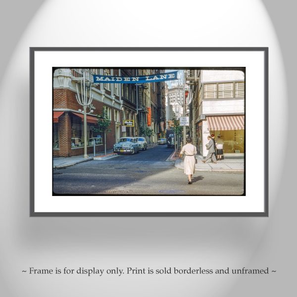 Product Image and Link for Vintage Maiden Lane San Francisco Street Photograph – Historic City Art Print | Nostalgic California Wall Art