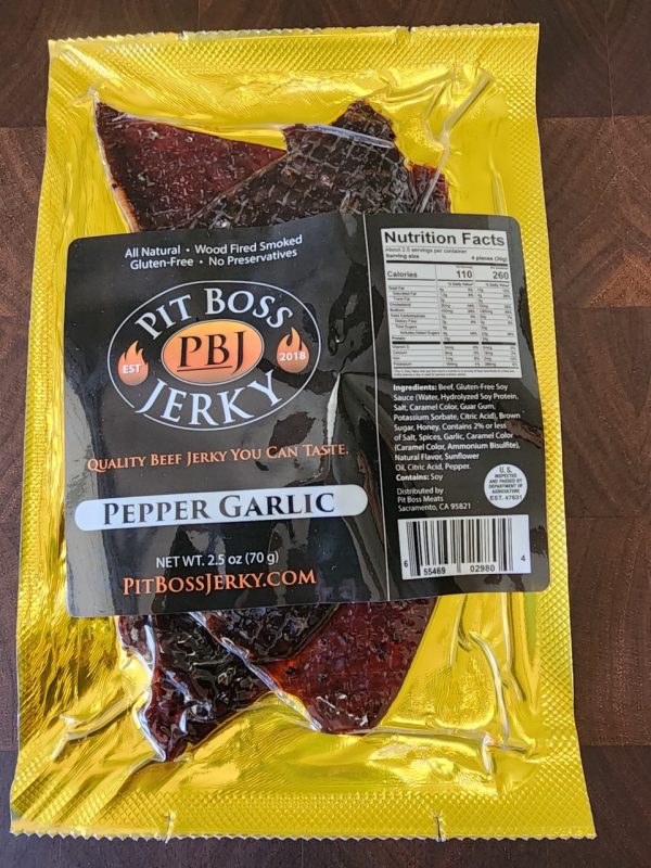 Product Image and Link for Pepper Garlic Beef Jerky