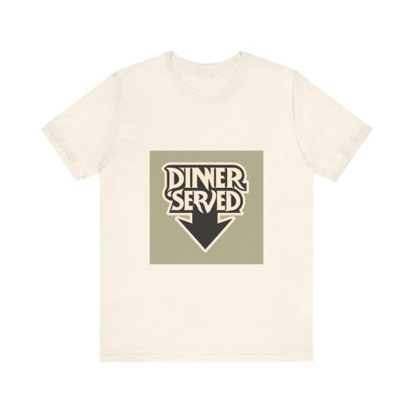 Product Image and Link for Retro Dinner Served Unisex Tee, Perfect for Food Lovers, Kitchen Decor, Events, Casual Wear, Gift for Chefs