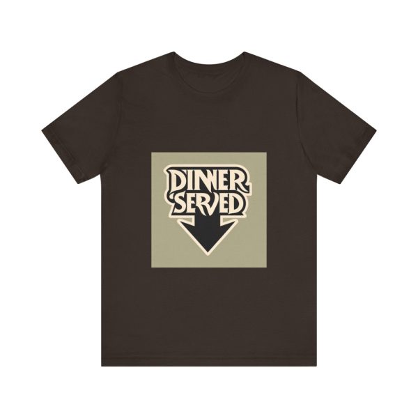 Product Image and Link for Retro Dinner Served Unisex Tee, Perfect for Food Lovers, Kitchen Decor, Events, Casual Wear, Gift for Chefs