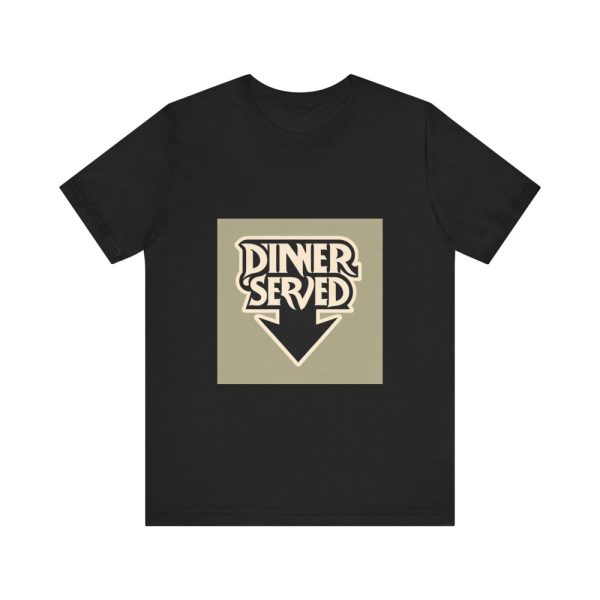 Product Image and Link for Retro Dinner Served Unisex Tee, Perfect for Food Lovers, Kitchen Decor, Events, Casual Wear, Gift for Chefs