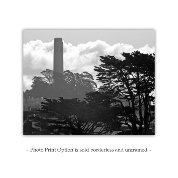 Product Image and Link for Coit Tower San Francisco Art Photography in Black and White as Living Room Decor