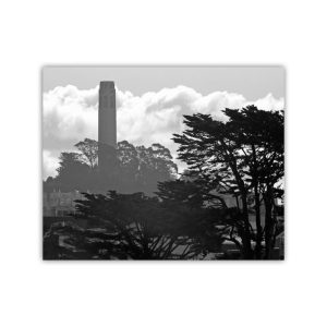 Product Image and Link for Coit Tower San Francisco Art Photography in Black and White as Living Room Decor