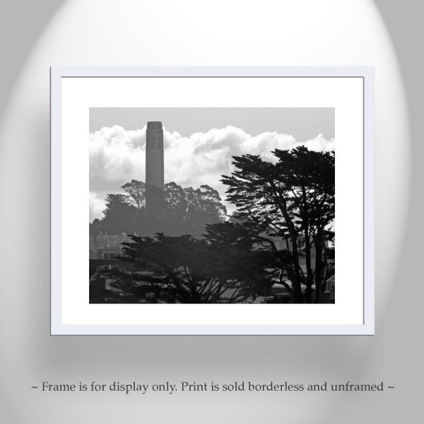 Product Image and Link for Coit Tower San Francisco Art Photography in Black and White as Living Room Decor