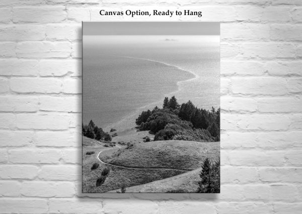 Product Image and Link for Mount Tamalpais Marin County Art in Black and White with Farallons near San Francisco California