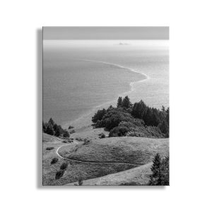 Product Image and Link for Mount Tamalpais Marin County Art in Black and White with Farallons near San Francisco California