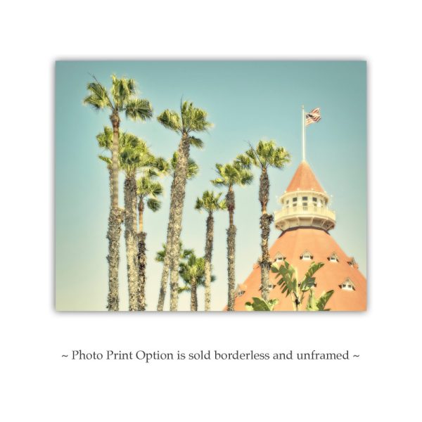 Product Image and Link for Hotel Del Coronado San Diego Art Photography Print with California Beach Palm Trees