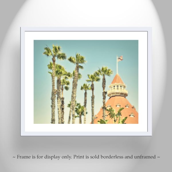 Product Image and Link for Hotel Del Coronado San Diego Art Photography Print with California Beach Palm Trees