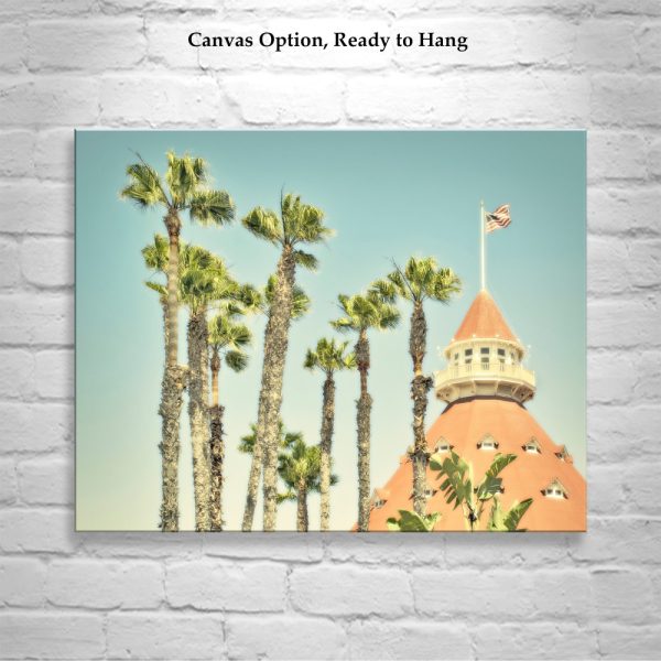 Product Image and Link for Hotel Del Coronado San Diego Art Photography Print with California Beach Palm Trees