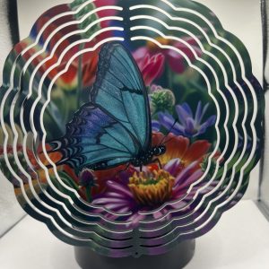 Product Image and Link for Butterfly and flowers 8” Windspinner