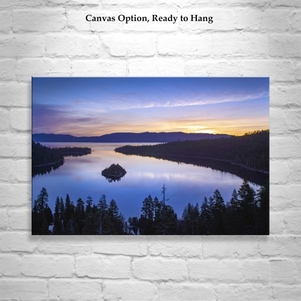 Product Image and Link for Lake Tahoe Art Photography with Emerald Bay Sunrise