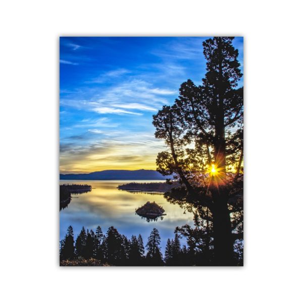 Product Image and Link for Lake Tahoe Art Photo Print with Emerald Bay Sunrise