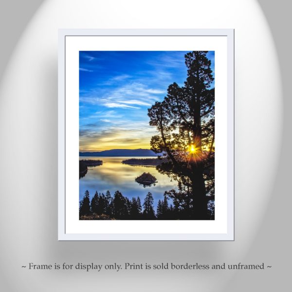 Product Image and Link for Lake Tahoe Art Photo Print with Emerald Bay Sunrise