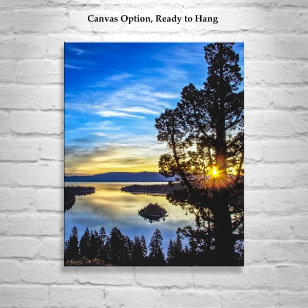 Product Image and Link for Lake Tahoe Art Photo Print with Emerald Bay Sunrise