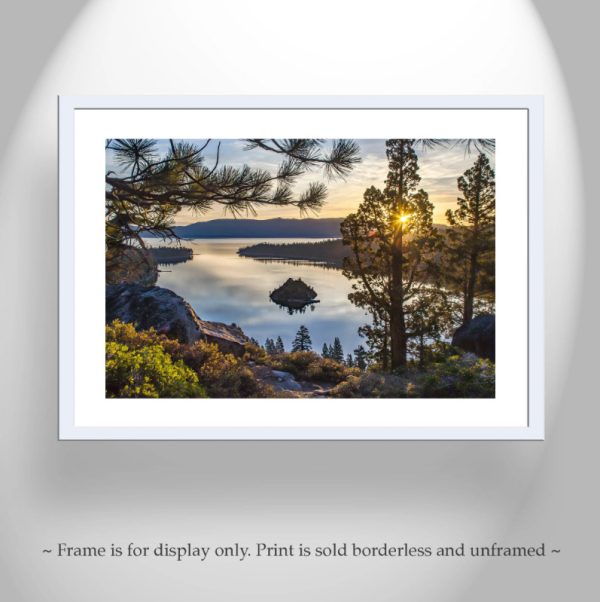 Product Image and Link for Lake Tahoe Art Photography Print with Emerald Bay