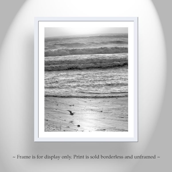 Product Image and Link for Black and White Beach Photography Print at Jalama Beach Santa Barbara California Coast