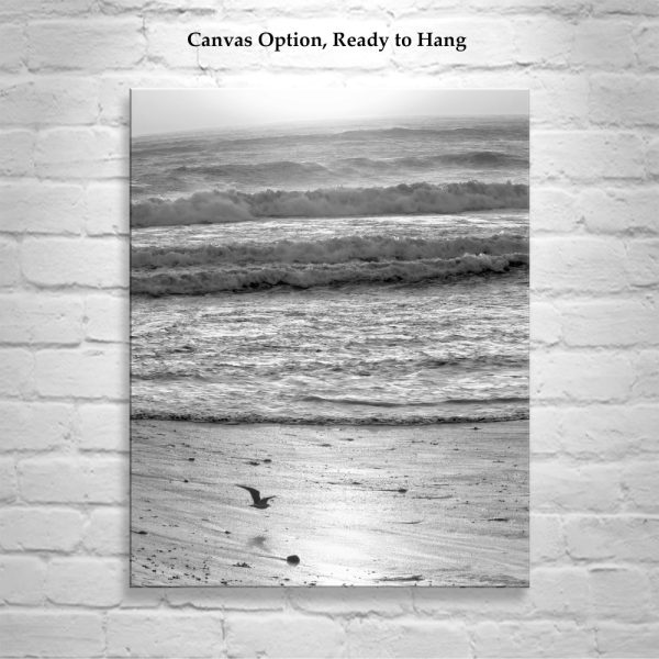 Product Image and Link for Black and White Beach Photography Print at Jalama Beach Santa Barbara California Coast