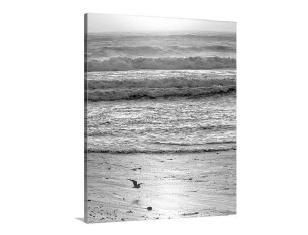 Product Image and Link for Black and White Beach Photography Print at Jalama Beach Santa Barbara California Coast