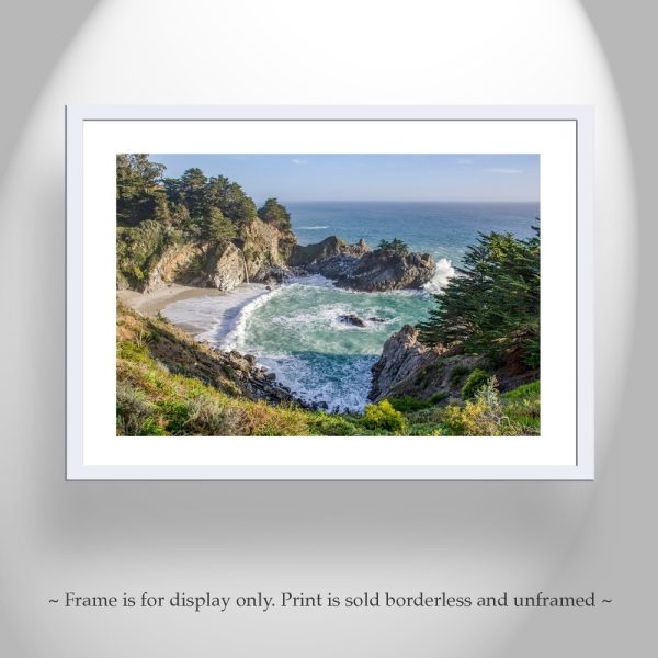 Product Image and Link for Big Sur Beach Photography at McWay Falls California Coast Wall Decor Gift Art