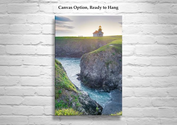 Product Image and Link for Mendocino Lighthouse Photograph at Point Cabrillo California Coast on Canvas or Traditional Photo Print