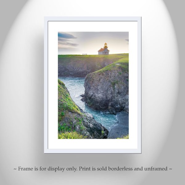 Product Image and Link for Mendocino Lighthouse Photograph at Point Cabrillo California Coast on Canvas or Traditional Photo Print