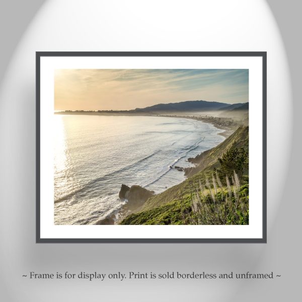 Product Image and Link for Stinson Beach Art Print Marin County California Coast Sunset Photograph as Home Decor Gift