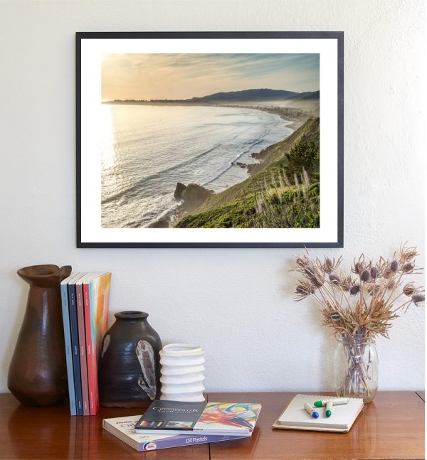 Product Image and Link for Stinson Beach Art Print Marin County California Coast Sunset Photograph as Home Decor Gift