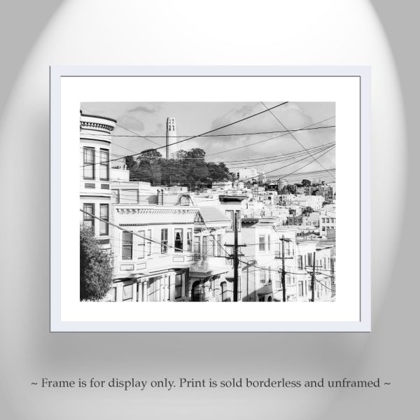 Product Image and Link for Coit Tower San Francisco Photography in Black and White with Telegraph Hill