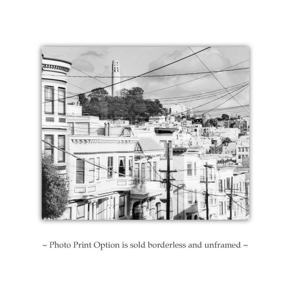 Product Image and Link for Coit Tower San Francisco Photography in Black and White with Telegraph Hill